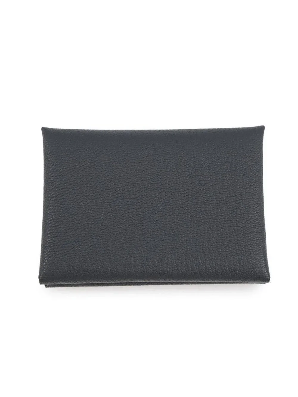 Hermes Coin Purse Calvi Duo Gris Misty Silver Chevre Mysore
